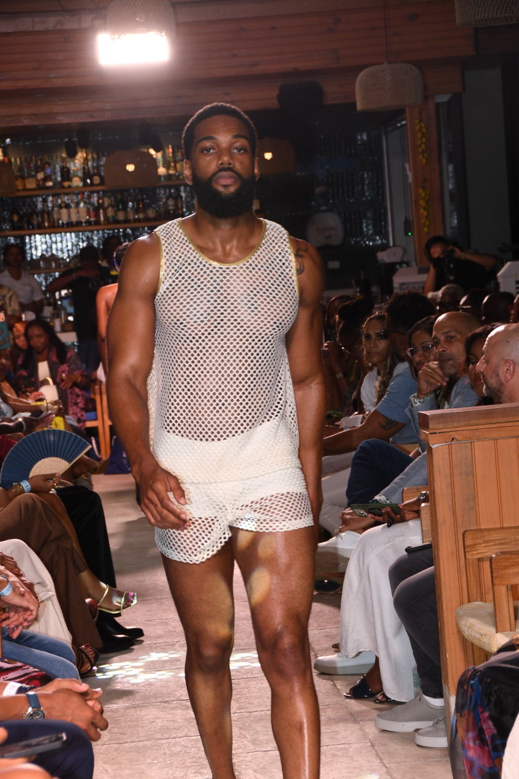 Gilded Mesh Tank
