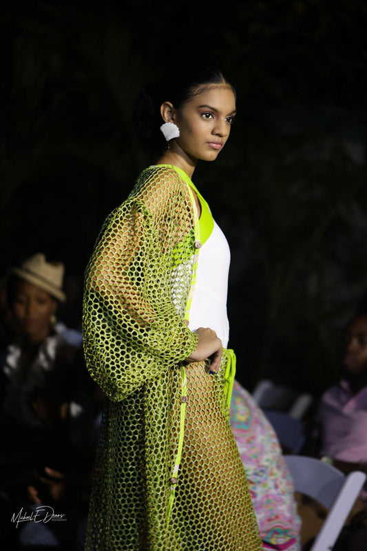 Coconut Water Puff Sleeve Kimono Dress